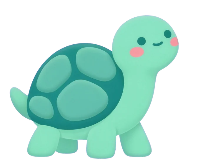 A turtle standing tall
